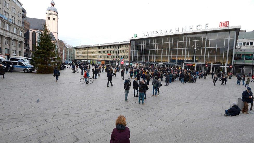 Cologne station square (12 Jan)