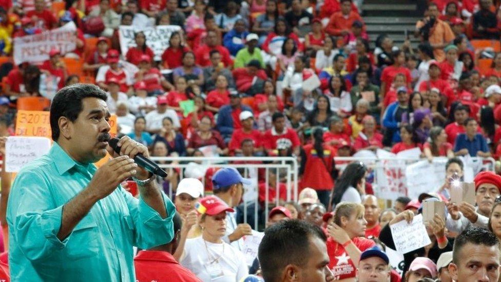 Nicolas Maduro during rally in Caracas, 11 June 2016