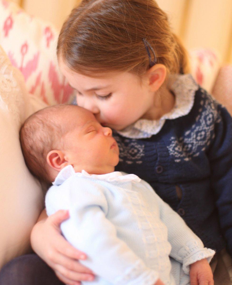 Princess Charlotte with her brother Prince Louis