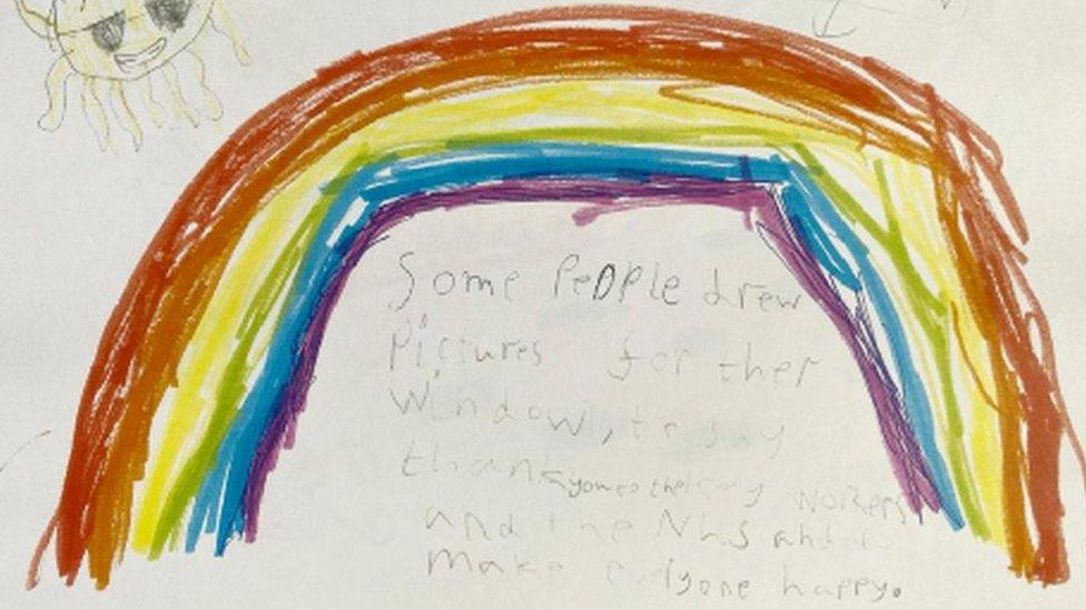 A rainbow drawing by Zoe