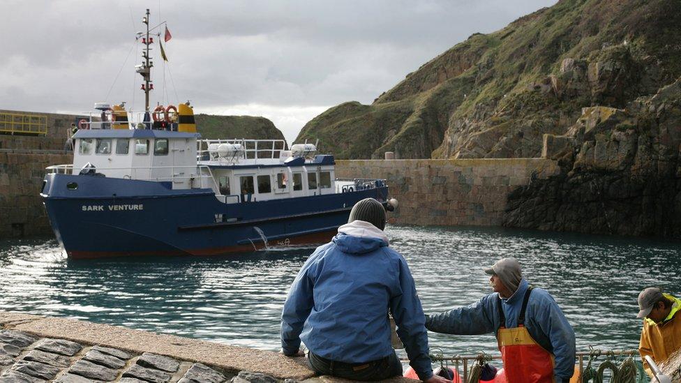 Sark Ferry in the Creux Harbour