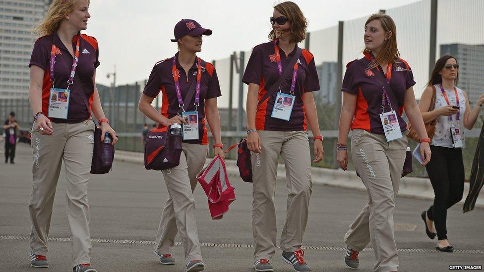 Many people who worked at the Olympics were doing it for free