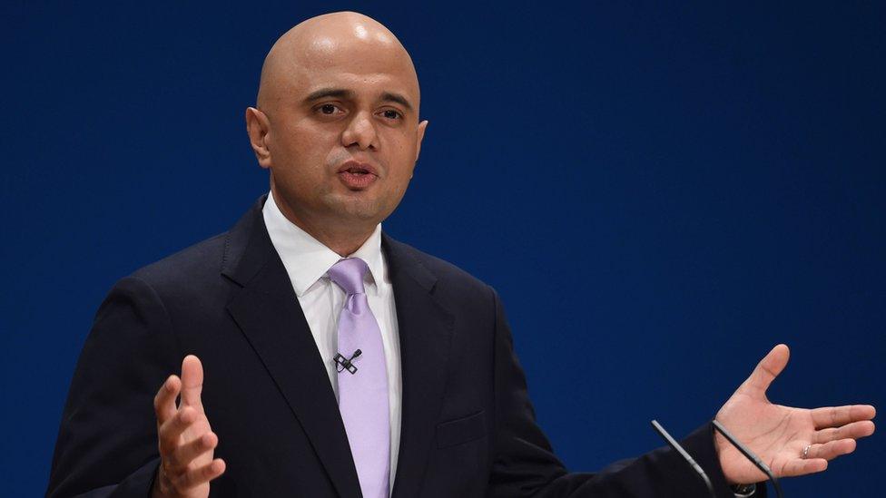 Communities Secretary Sajid Javid speaking at the 2016 Conservative Party conference.