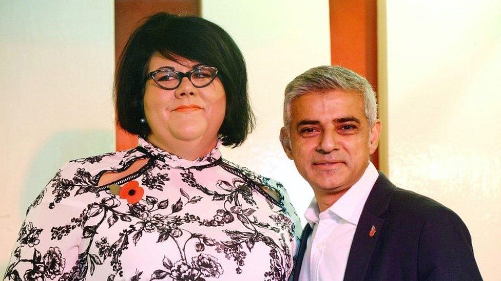 Amy Lame and Sadiq Khan