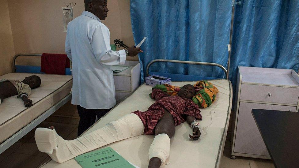 Child patient in hospital in Maiduguri