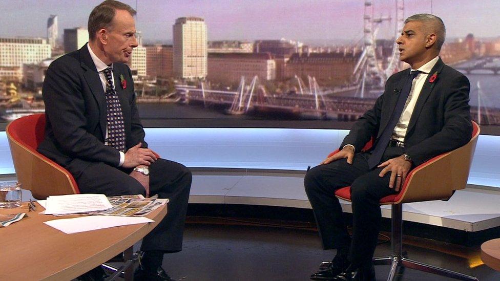 Andrew Marr interviewing Sadiq Khan