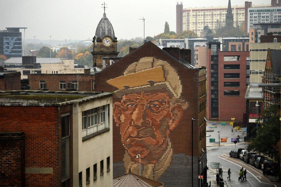 Steelworker mural, Sheffield