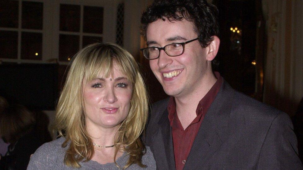 Caroline Aherne and Steve Coogan at the South Bank Show awards in 2000