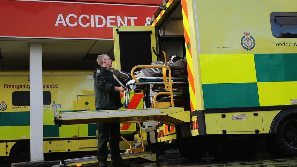 ambulance outside A & E