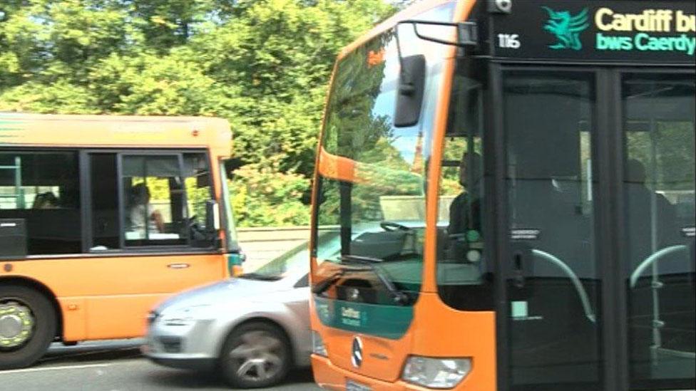 Transport in the centre of Cardiff