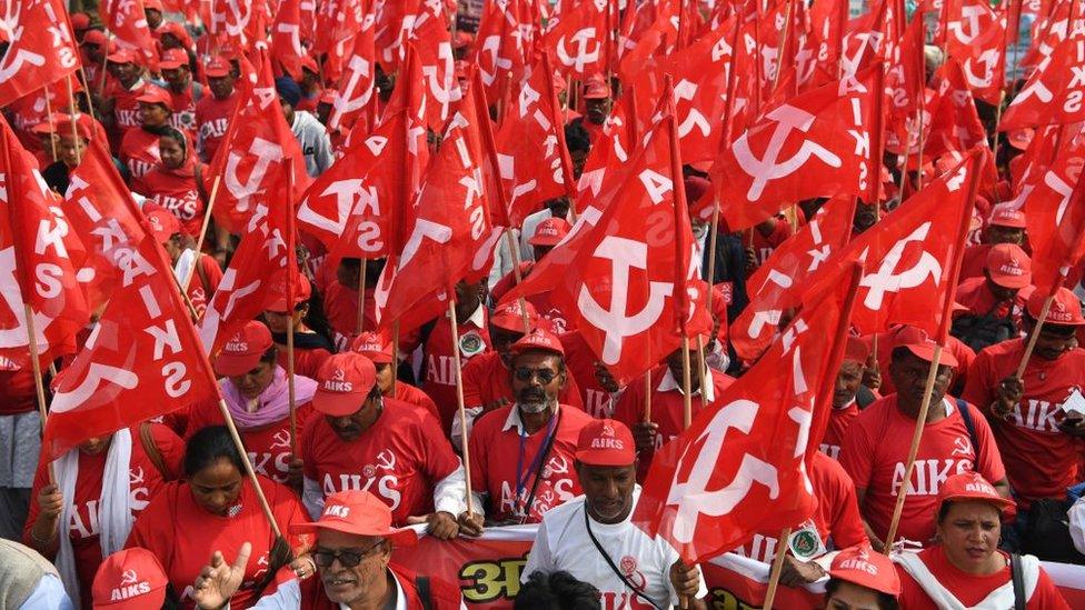 Farmers protesting in Delhi