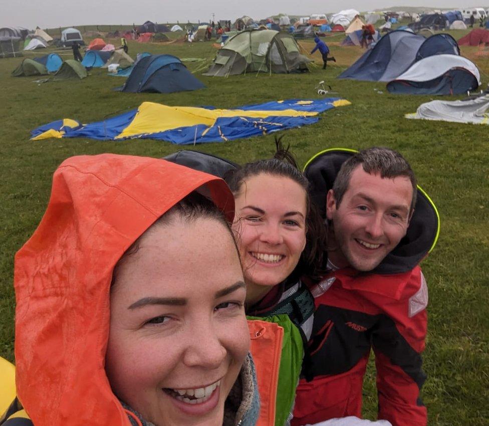 Campers pack up at Tiree Music Festival