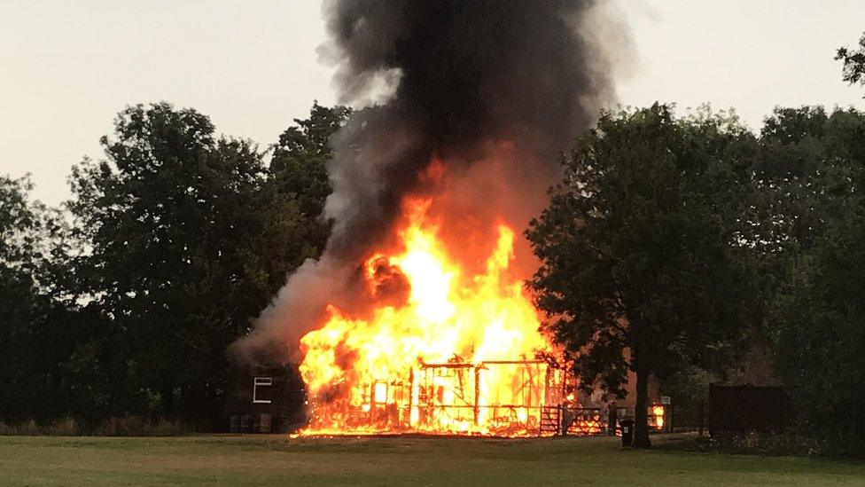 Football pavilion in Barton Stacey