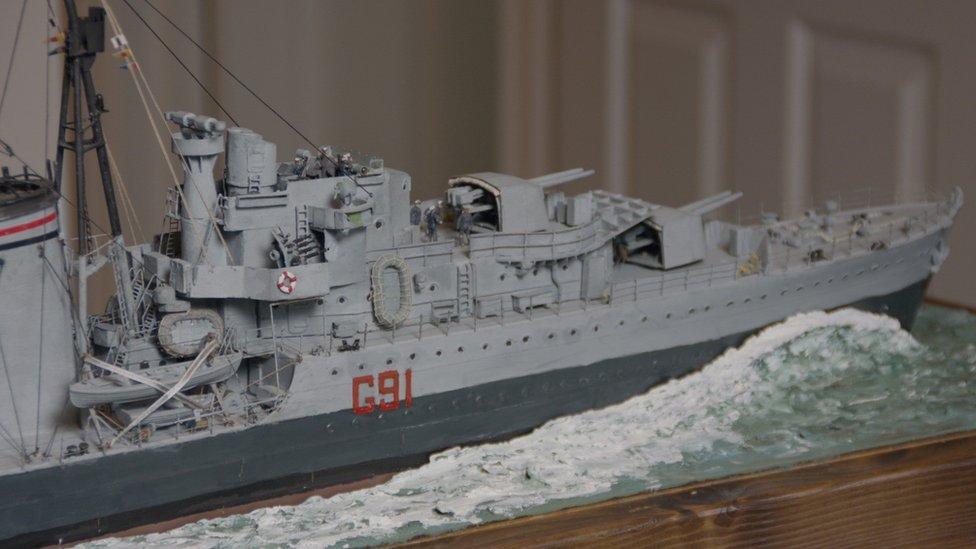 A model of HMS Kipling