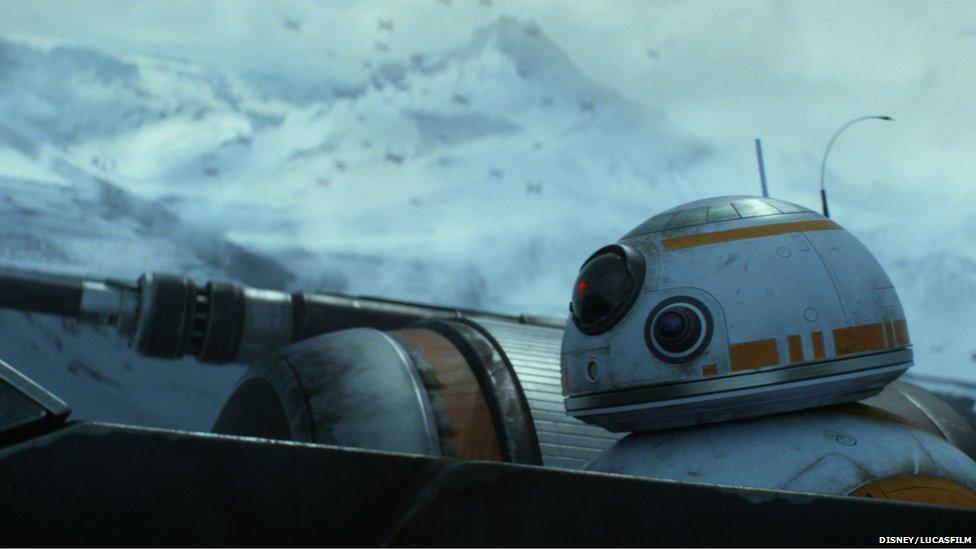 A scene from Star Wars: The Force Awakens