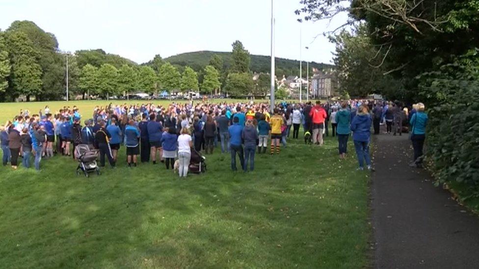 Builth memorial for James Corfield