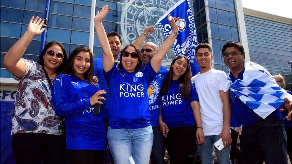 Fans gathering at King Power