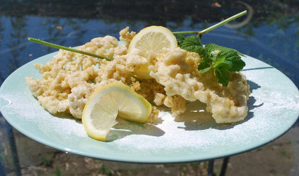 Elderflower fritters