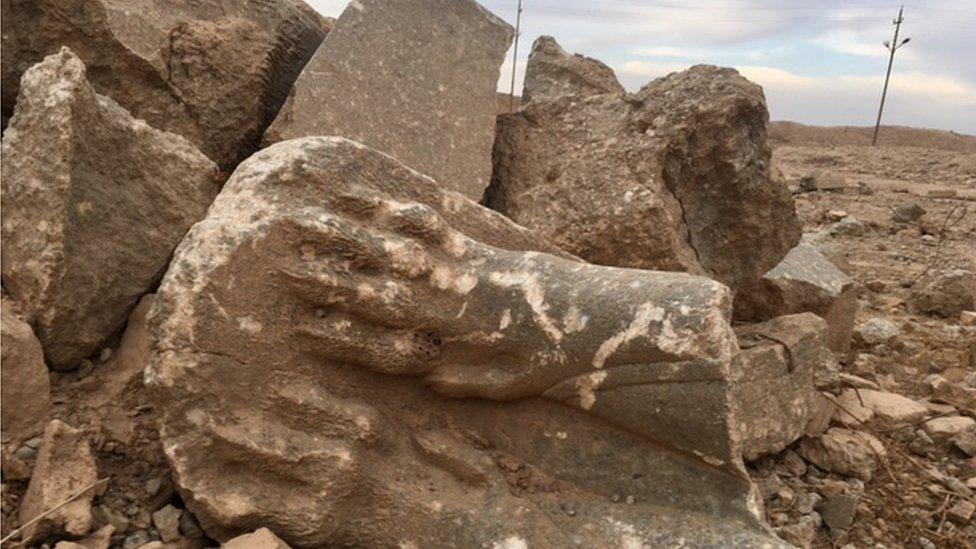 Image showing rubble including foot of animal