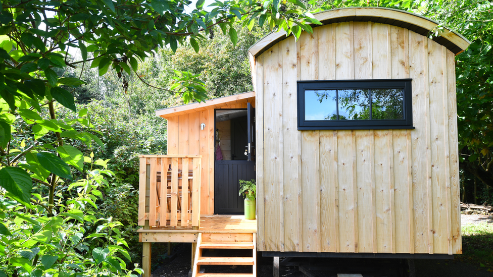 The shepherd's hut at Hide Wales