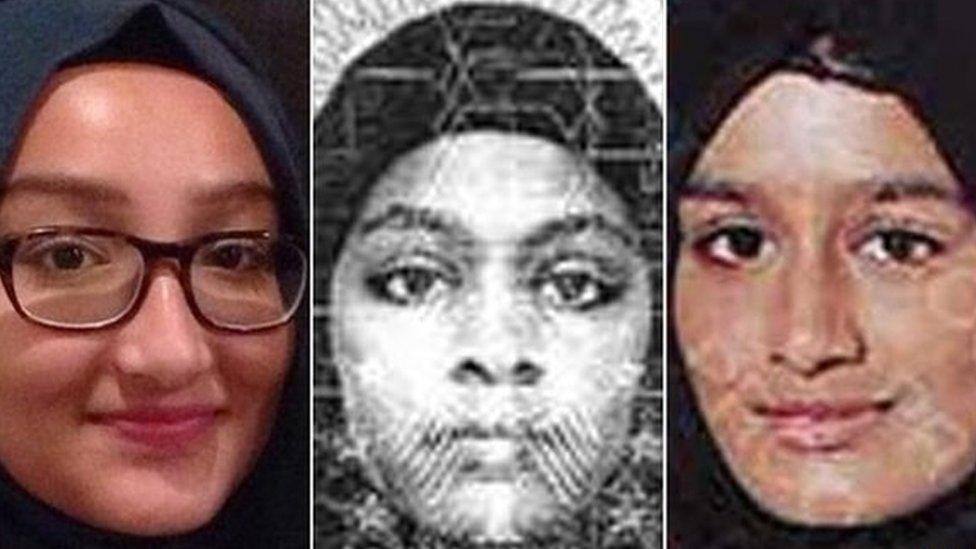 Kadiza Sultana, Amira Abase and Shamima Begum