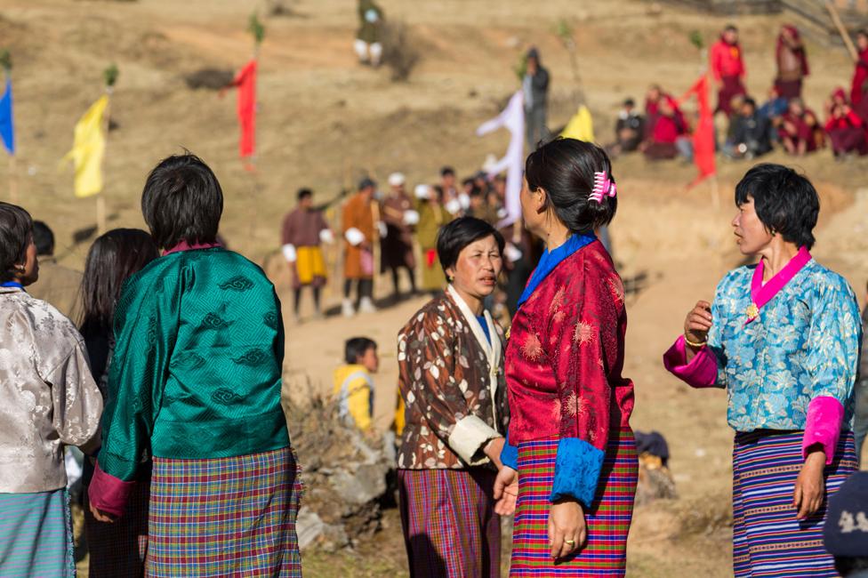 Women are mostly seen on the sidelines, as cheerleaders, at traditional archery competitions