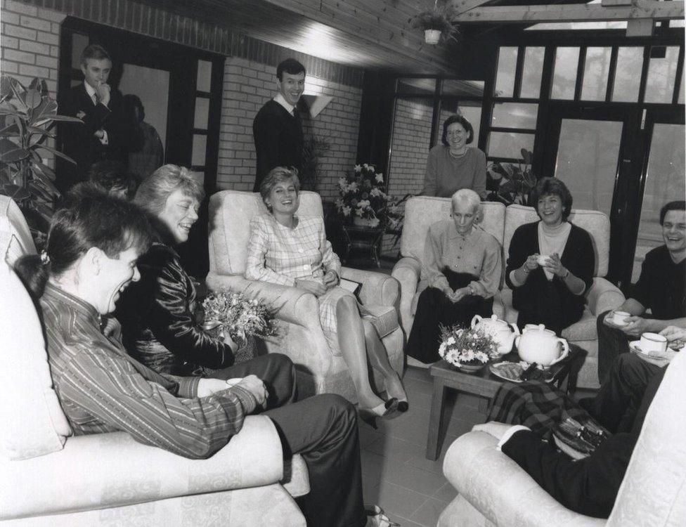 Princess Diana at Milestone House in Edinburgh in October 1991