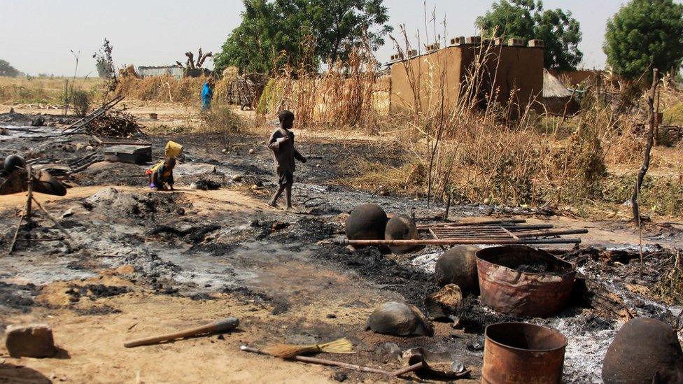 A town in northern Nigeria, attacked by Boko Haram