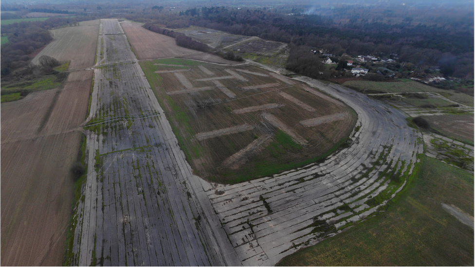 Wisley Airfield from the sky