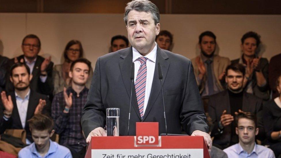 Sigmar Gabriel, Germany's vice-chancellor, 29 January 2017