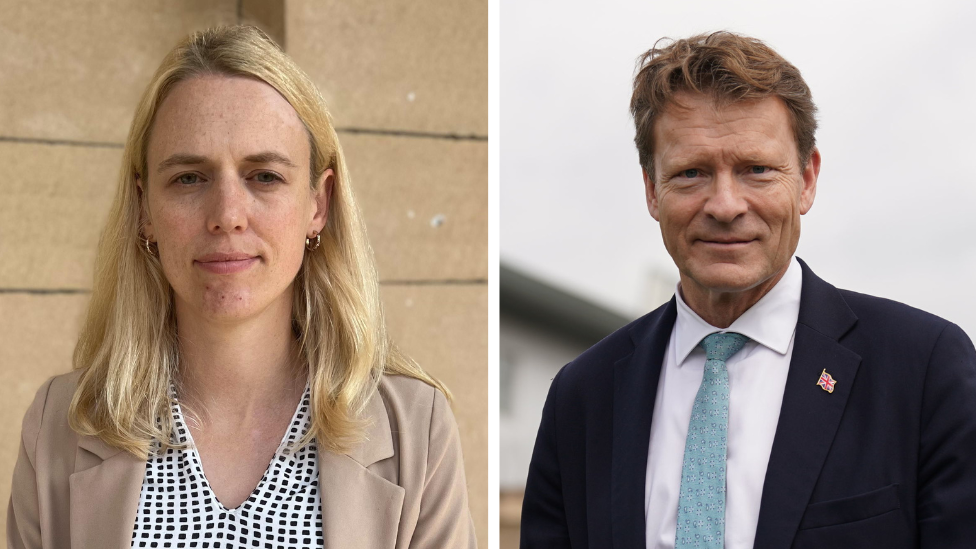 A picture of Louise Jones next to one of Richard Tice.