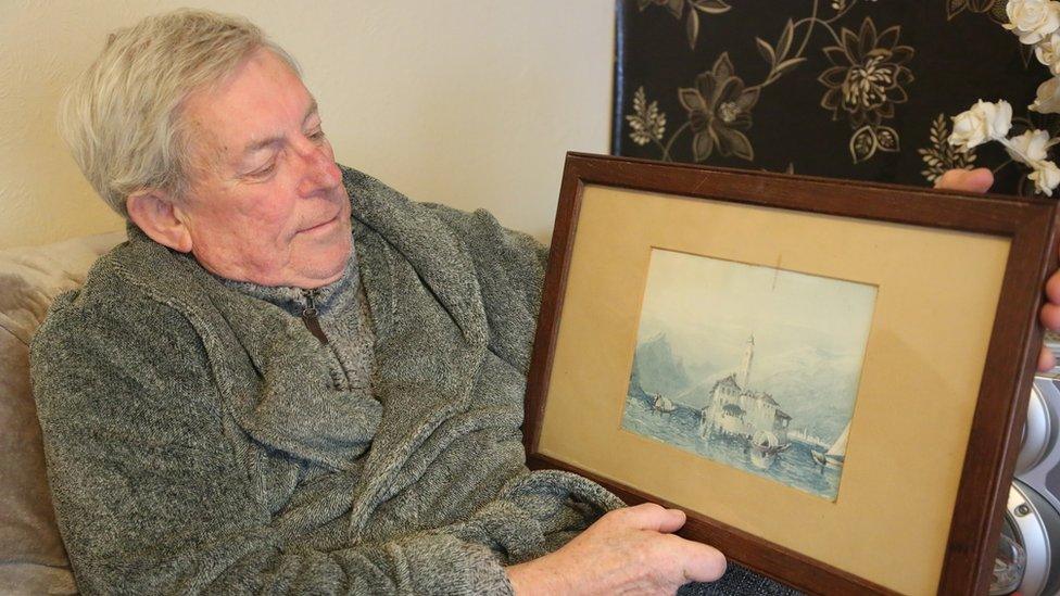 Peter Webber with his grandfather's painting