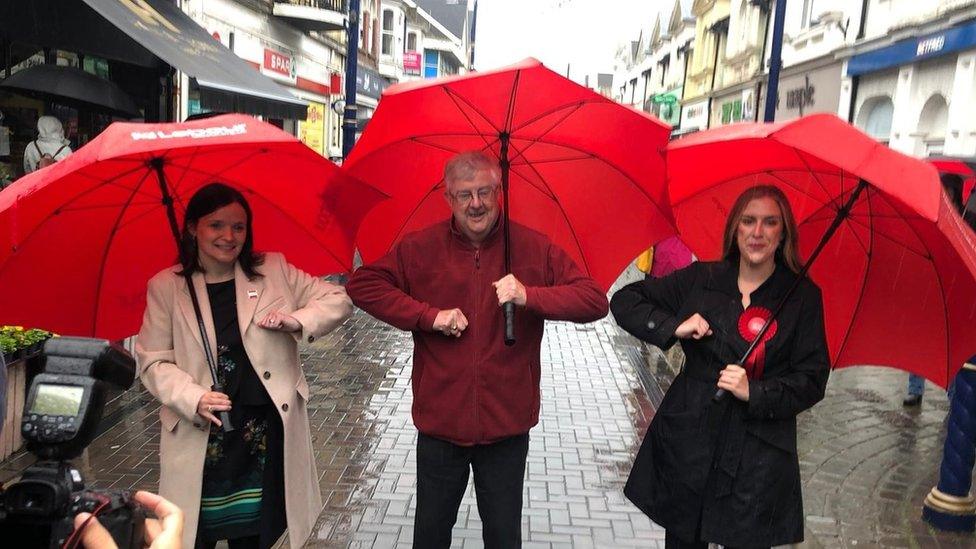 Mark Drakeford, Buffy Williams and Sarah Murphy