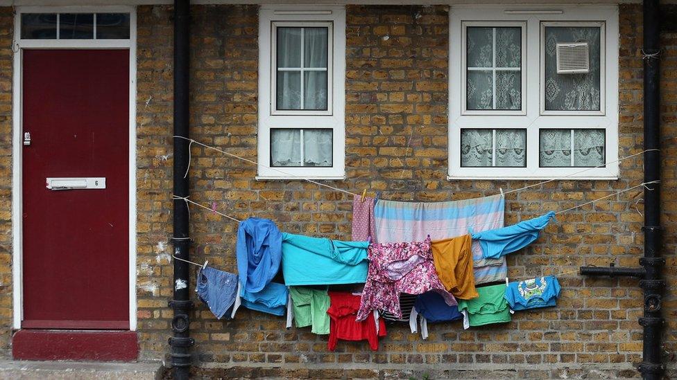 Washing outside flat