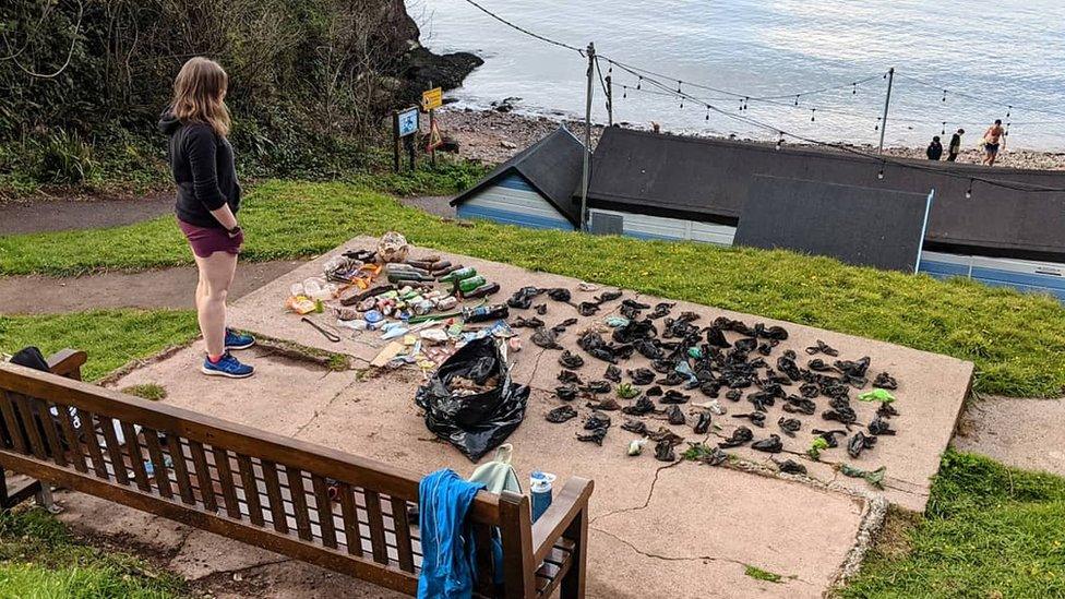 Litter picked up, Me and The Plastic Sea