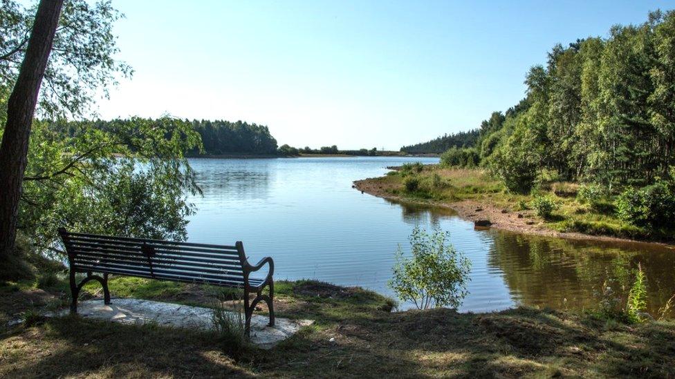 Harlaw Reservoir in the Pentland Hills Regional Park