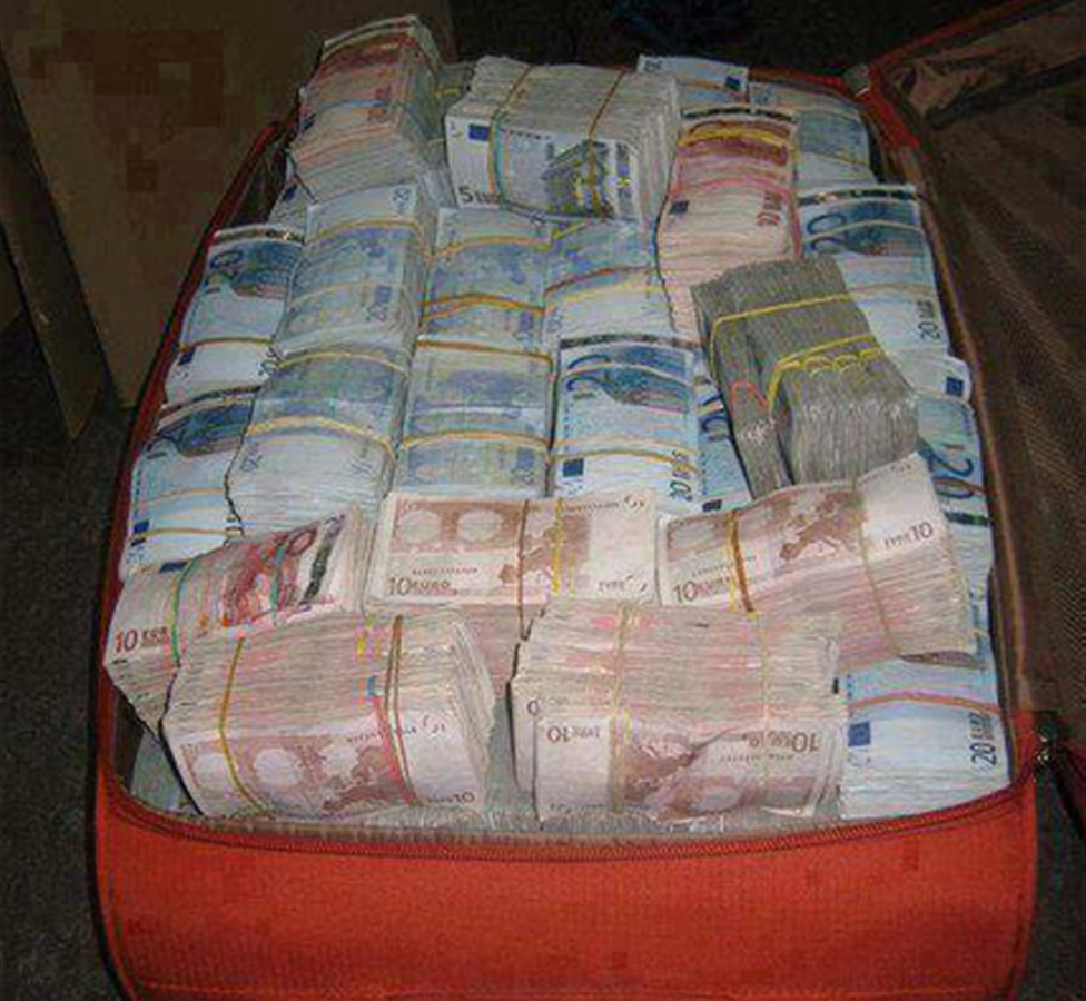 Suitcase full of money