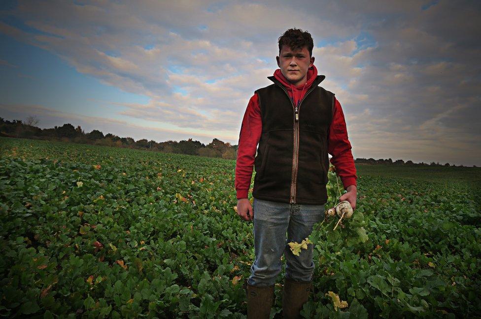 A young farmer in his field