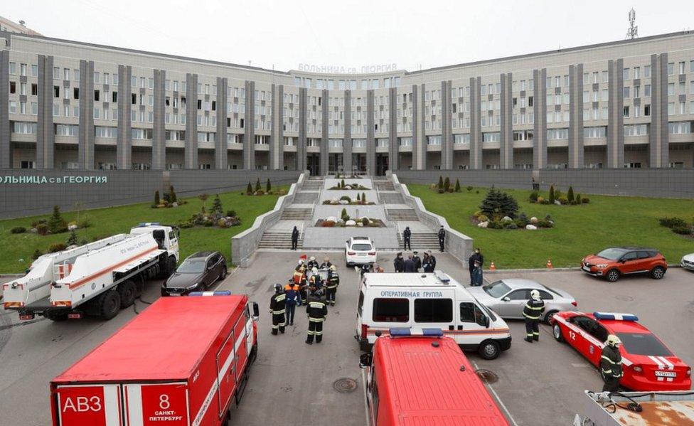 Firefighters at St George Hospital, 12 May 20