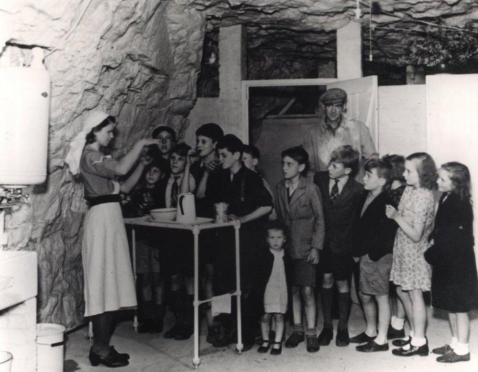 Cave shelters had first aid posts, and the one at Chislehurst had a staffed hospital