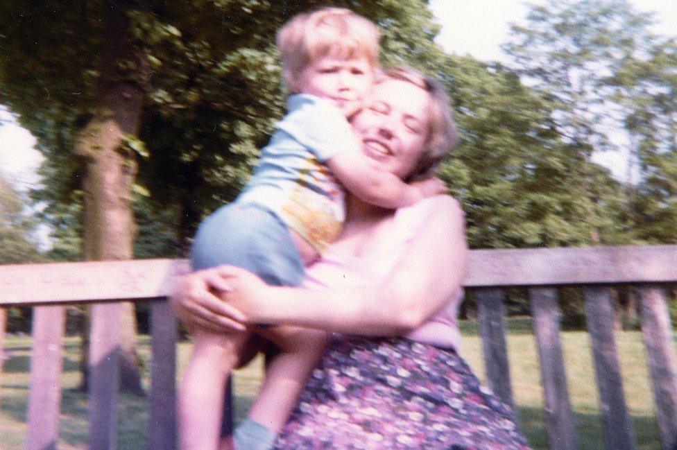 Iain Cunningham (aged two-and-a-half), with his mother, Irene Cunningham