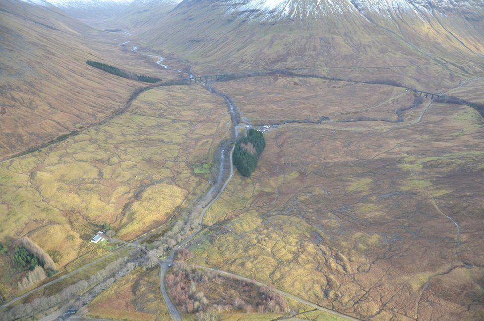 An aerial view of a country estate