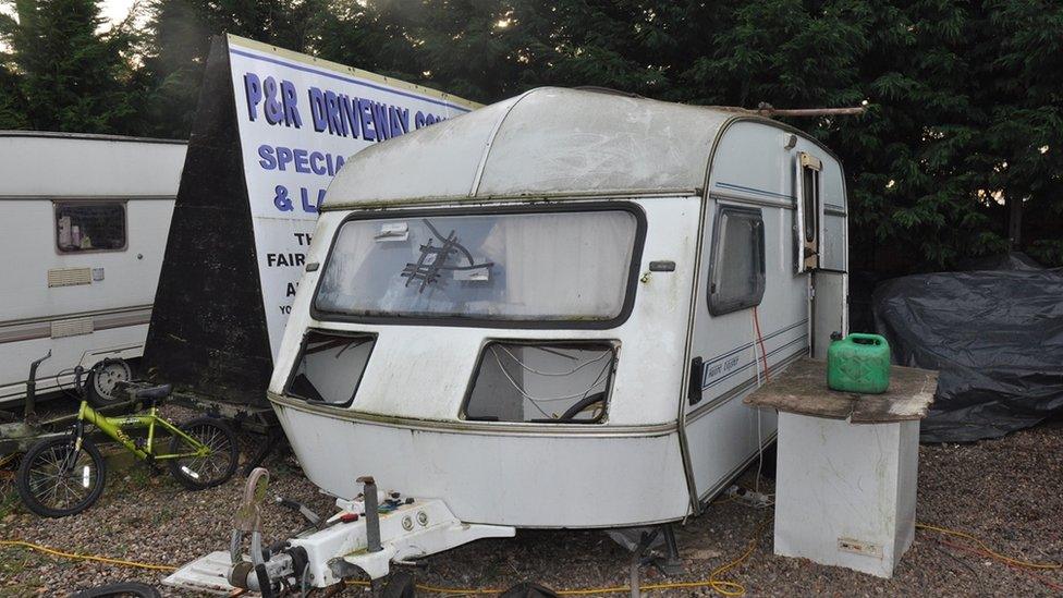 A victim's caravan