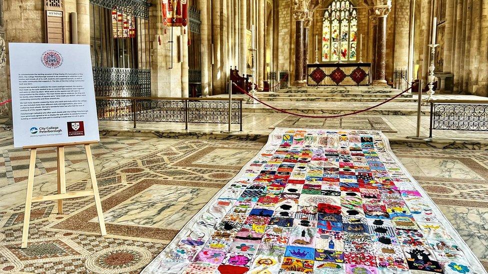 Quilt at cathedral