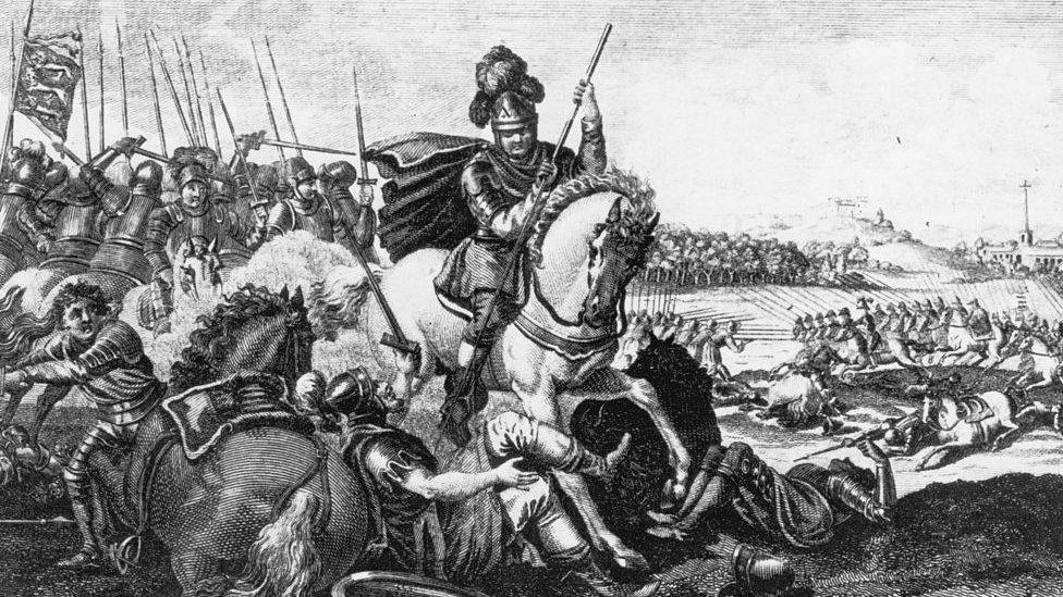 Drawing of the Battle of Bannockburn, 1314