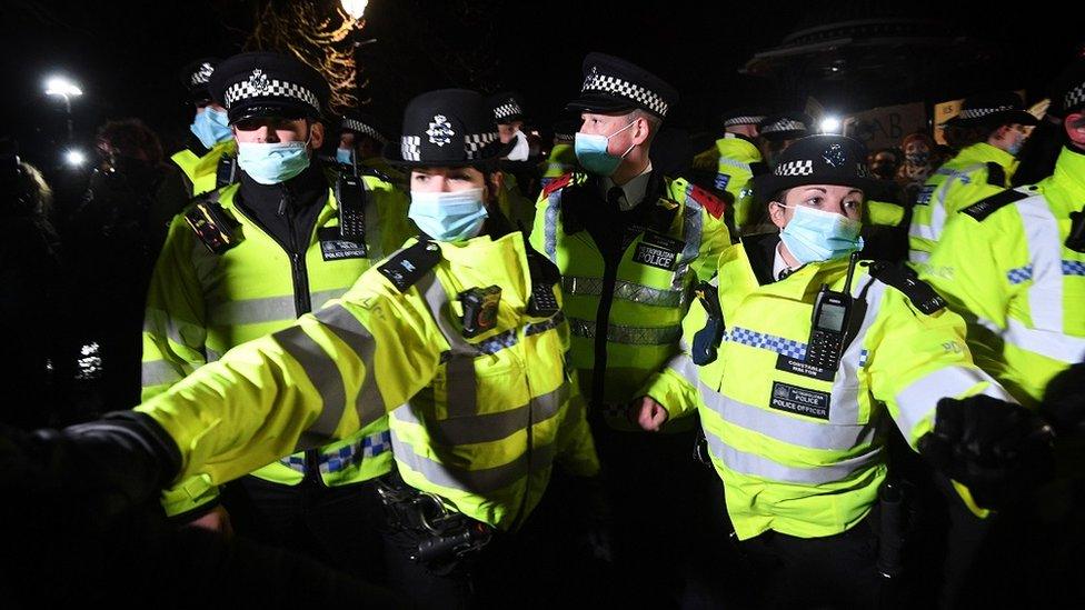 Police at Clapham Common