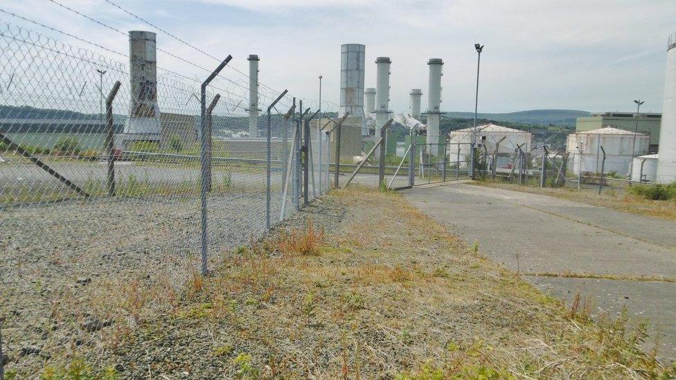 The Ballylumford power station in Islandmagee, County Antrim