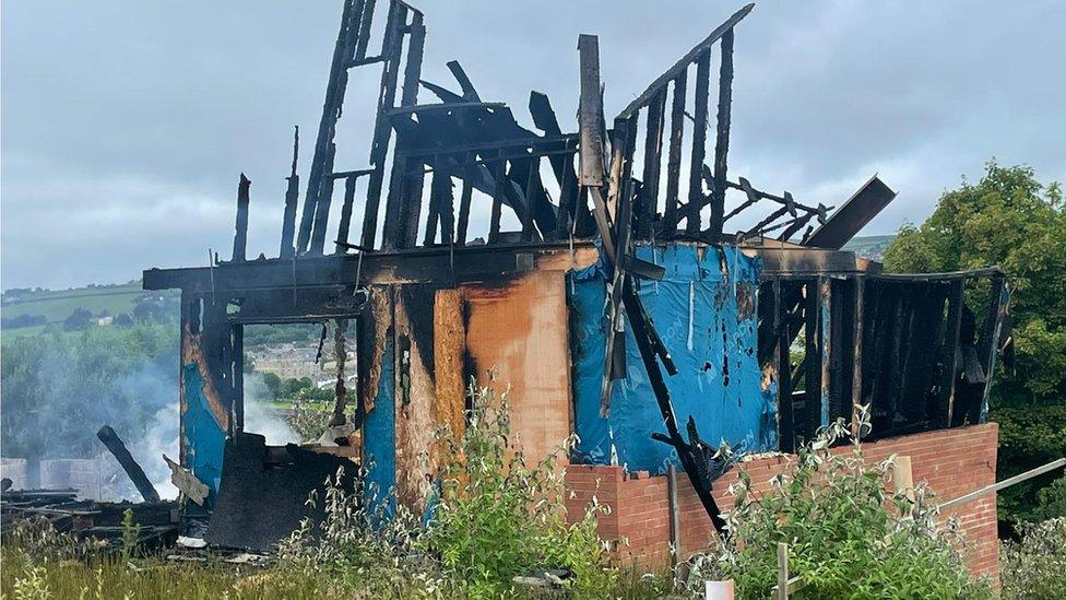 fire damage to Derry housing development