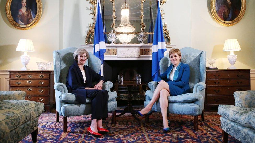 Theresa May and Nicola Sturgeon