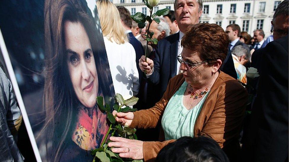 Mourners in Paris